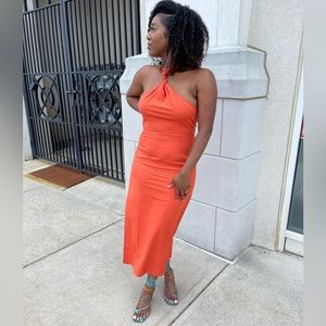 Meshki Ellie Halter Dress With Split